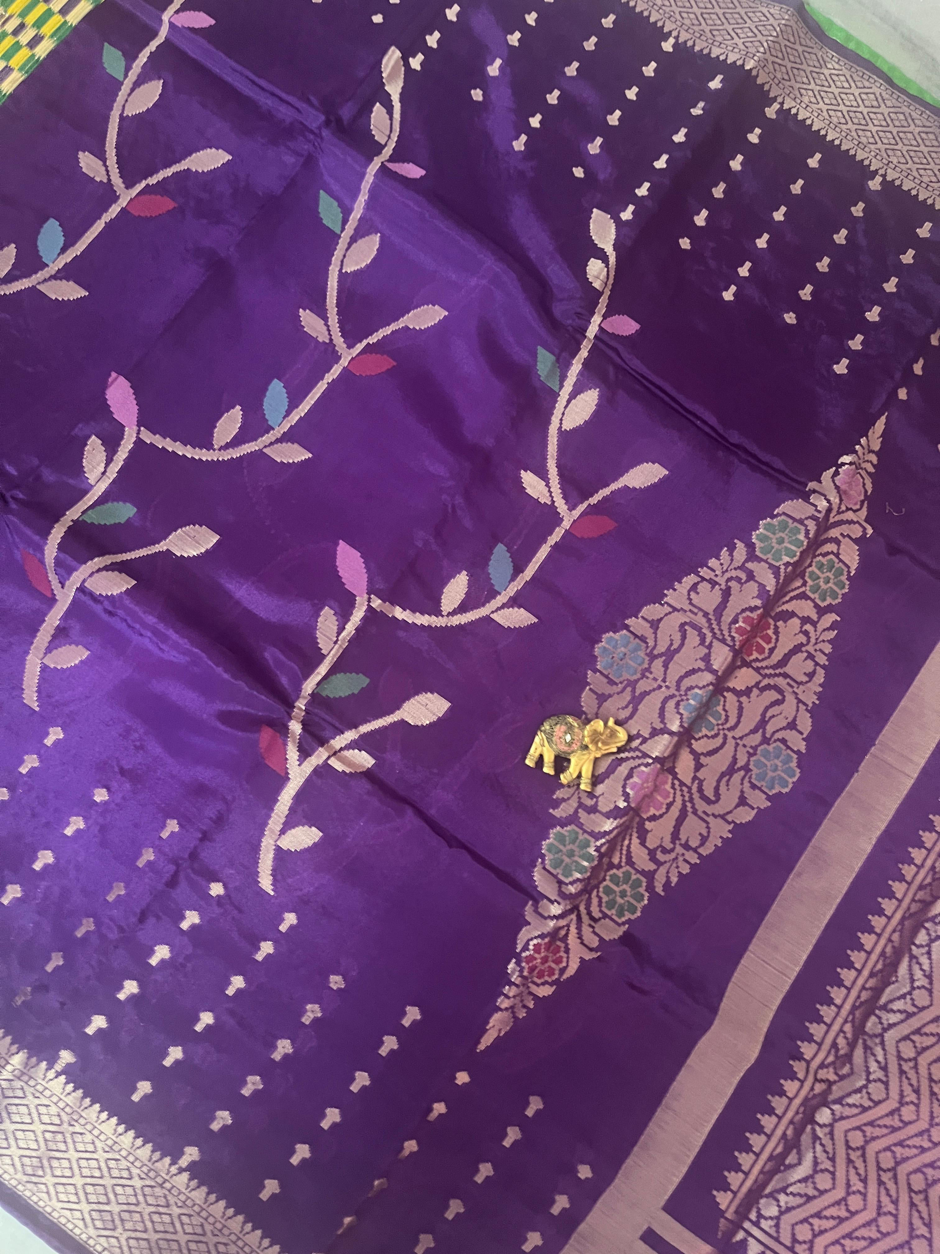 Paper silk jamdhani saree