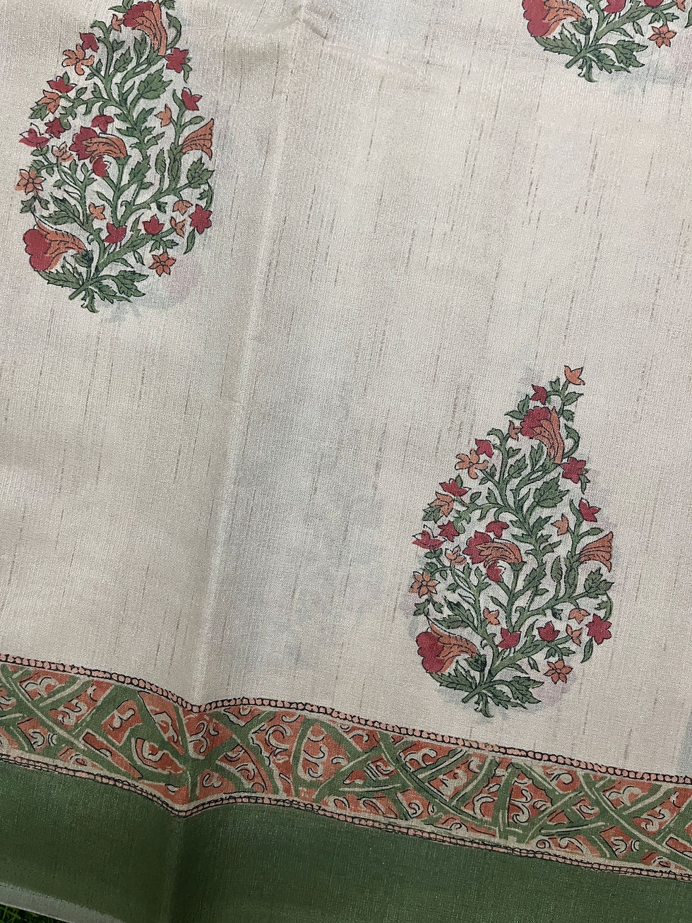 Thumbnail: Maheshwari Tusser silk saree
