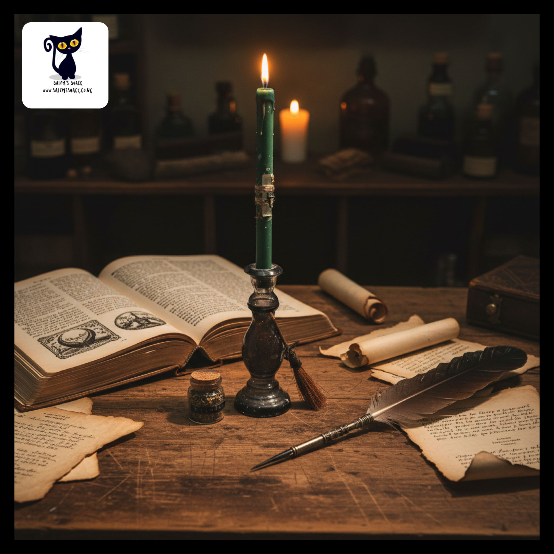 Imbolc Blessings loaded candle 