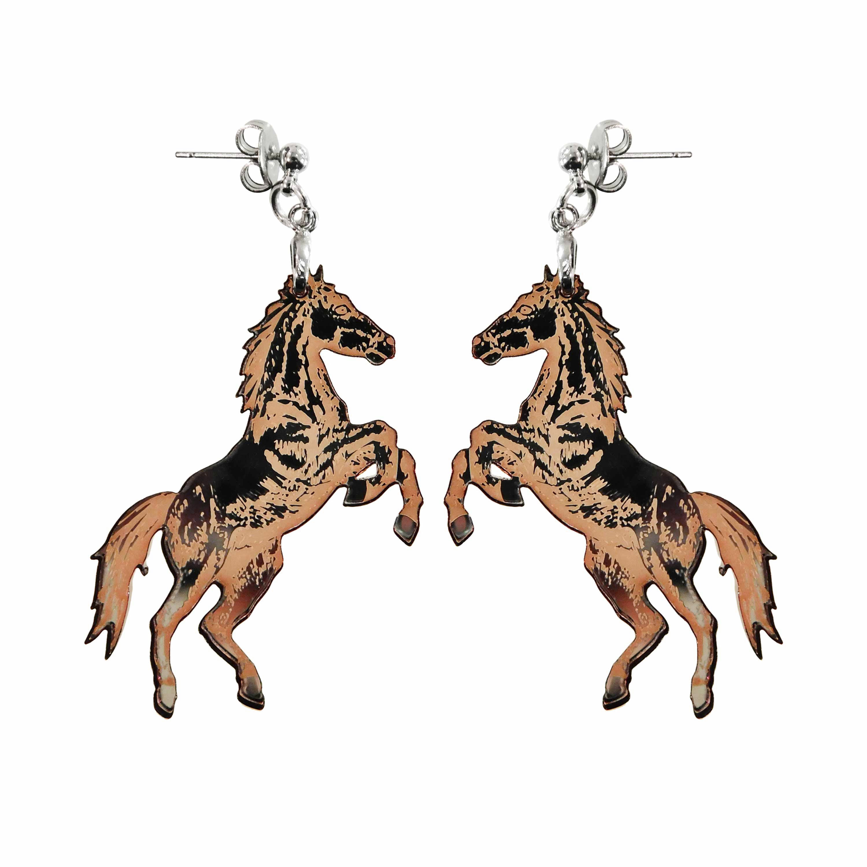 《NV》HORSEピアス/イヤリング※CLEAR BROWN