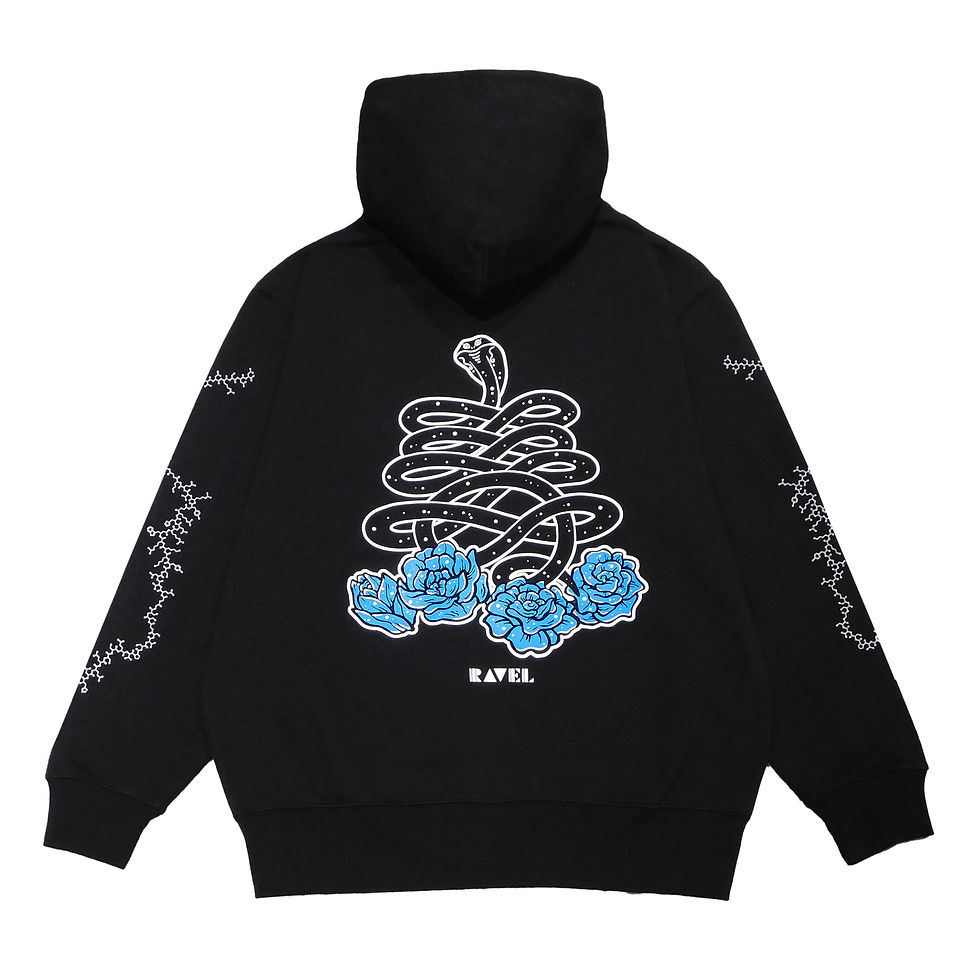 サムネイル： 《毒と薔薇》10.0oz Pullover Hoodie※BLACK