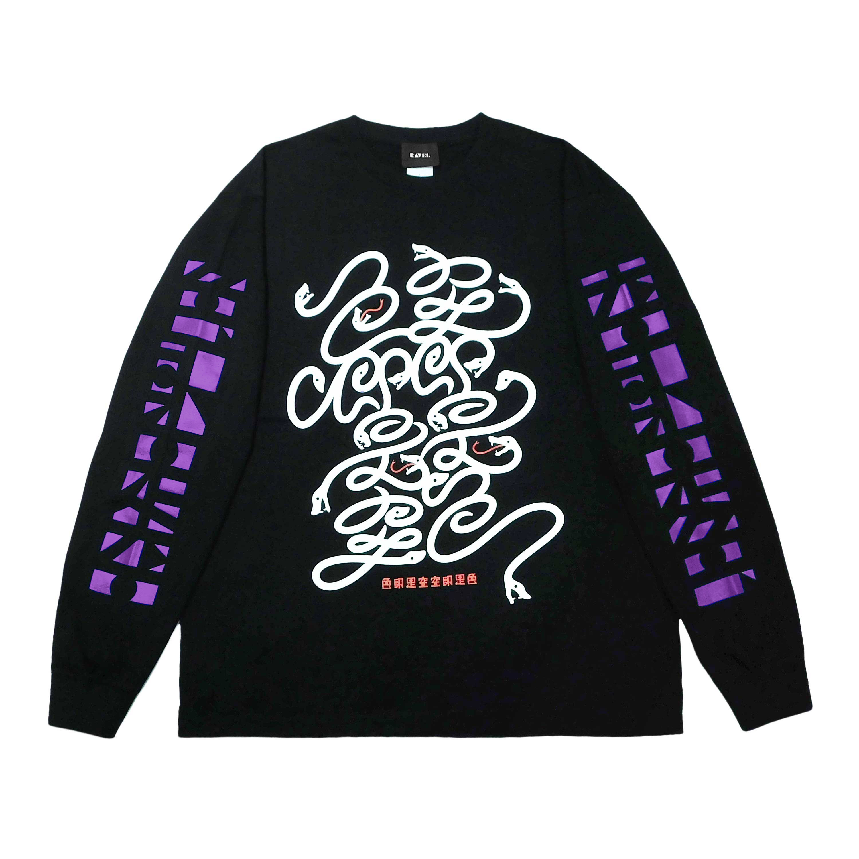 《SNAKE COLLECTION》色即是空空即是色 L/S T-SHIRTS※BLACK
