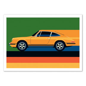 Orange vintage sports car - Bo Lundberg - W22074 50X70.jpg