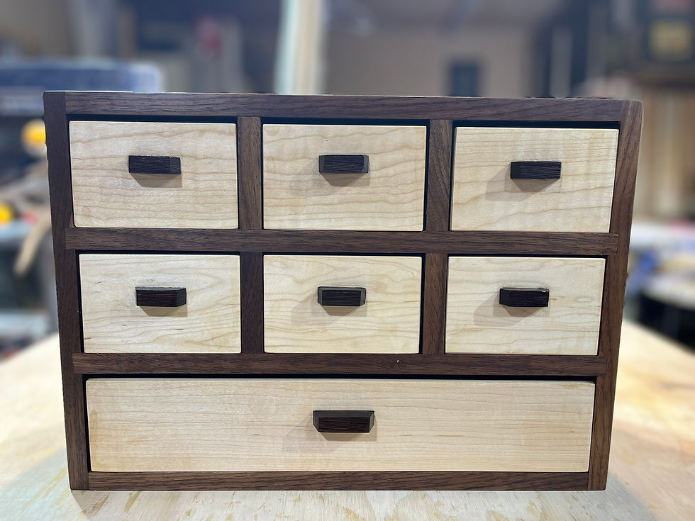 Thumbnail: Walnut & Maple Treasure Cabinet