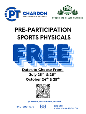 Why Pre-Participation Physicals Matter for Student Athletes — And How Chardon Performance Therapy Is Giving Back