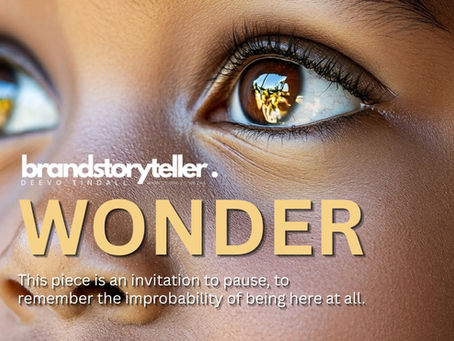 Close-up eye reflecting light with bold Wonder title overlay text