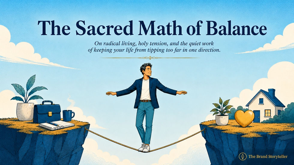 The Sacred Math of Balance between work and life