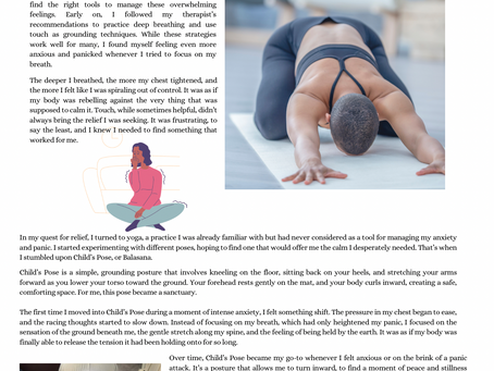 FINDING CALM IN CHILD’S POSE: MYJOURNEY THROUGH ANXIETY ANDPANIC ATTACKS