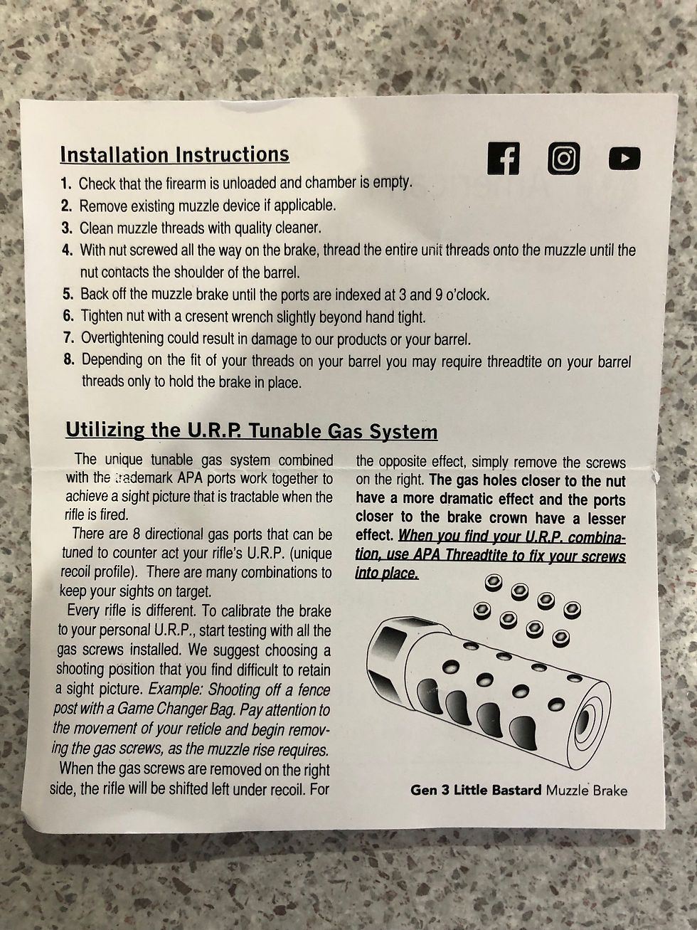 Thumbnail: APA Little Bastard Gen 3 Muzzle Brake