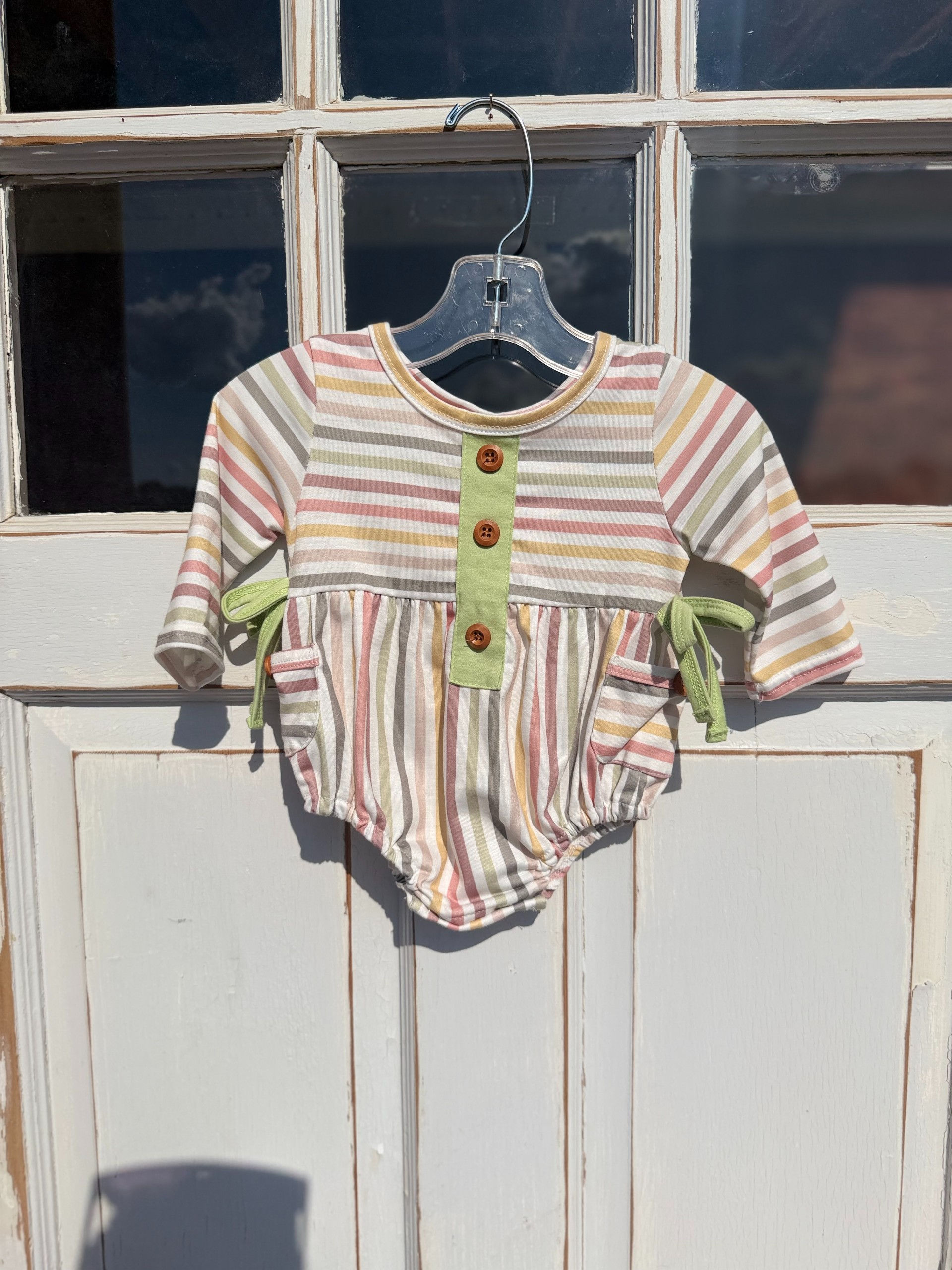 Abby & Evie Long Sleeve Bubble Romper