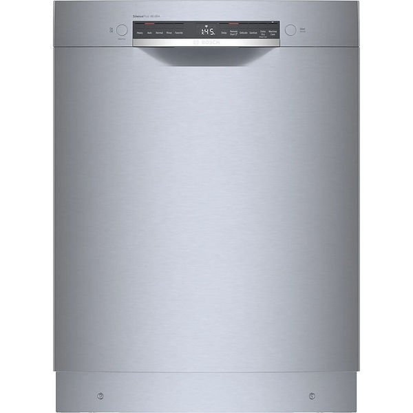 Bosch 300 24" Recessed Hndl, 5/5 cycles, 46 dBA, Hm Cnnct, InfoLight - Stainless