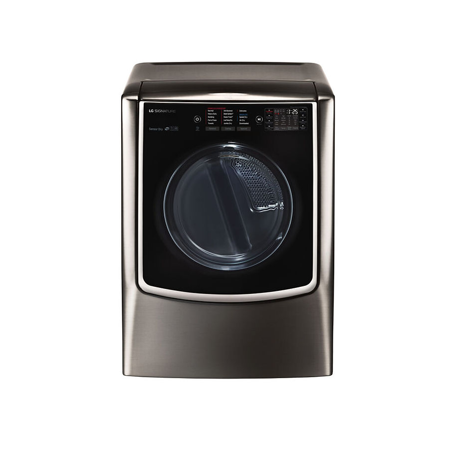 LG SIGNATURE 9.0 CF Smart Gas Dryer, TurboSteam - Black Stainless