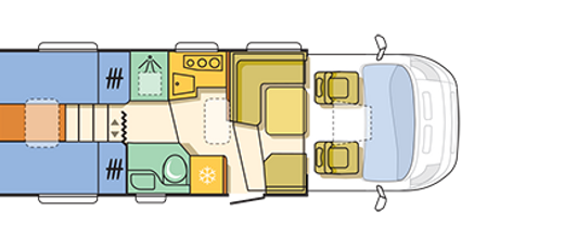Plan intérieur ADRIA Matrix Silver 670SL