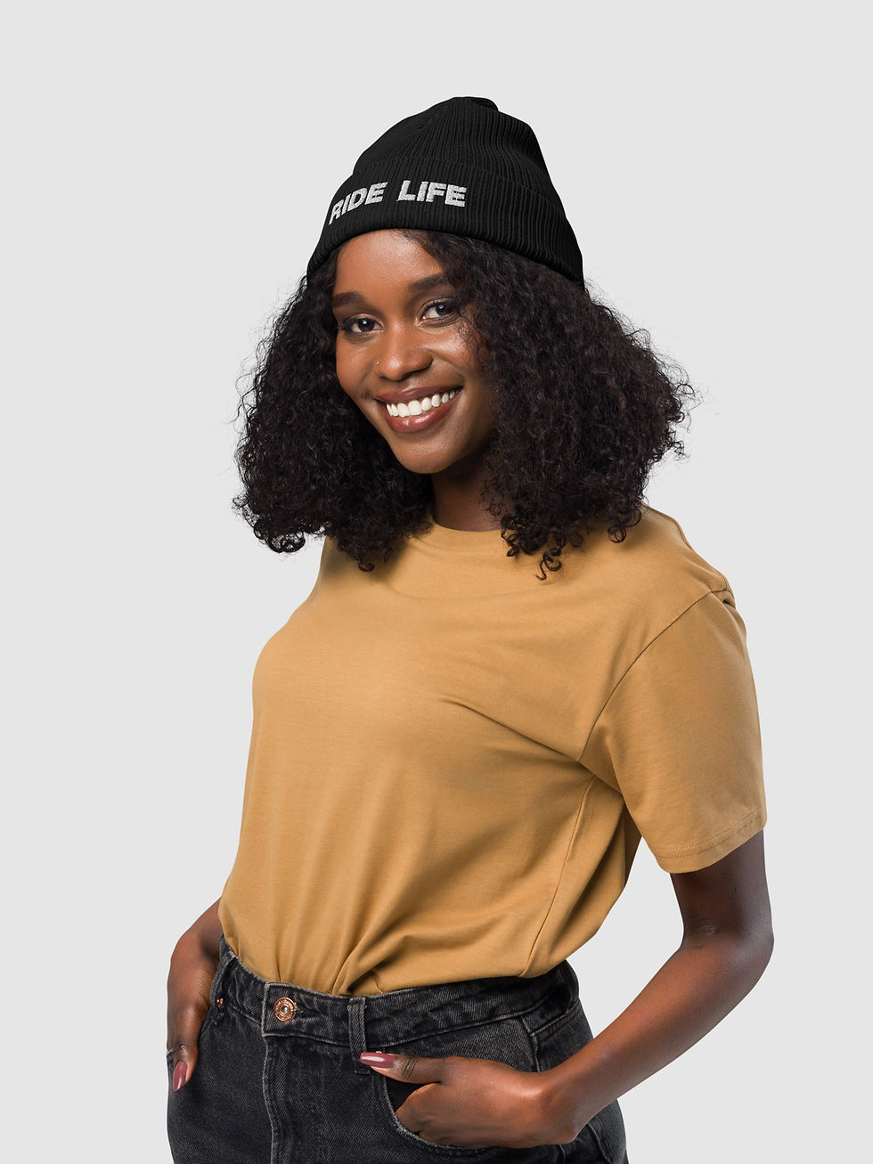 Thumbnail: Bonnet brodé Ride LIFE (côtelé bio)