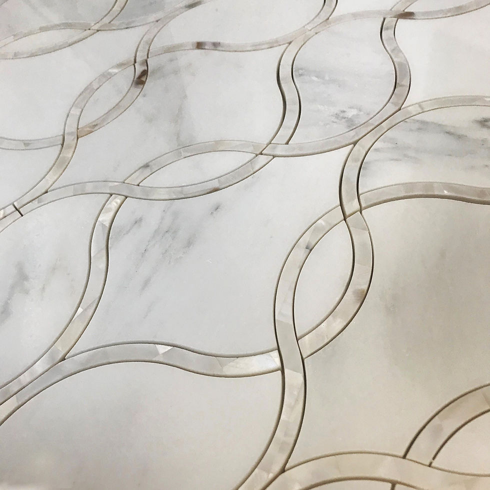 Thumbnail: Come to Cercan Tile in Troy Michigan and Toronto to find exclusive waterjet patterns like our Vivaldi