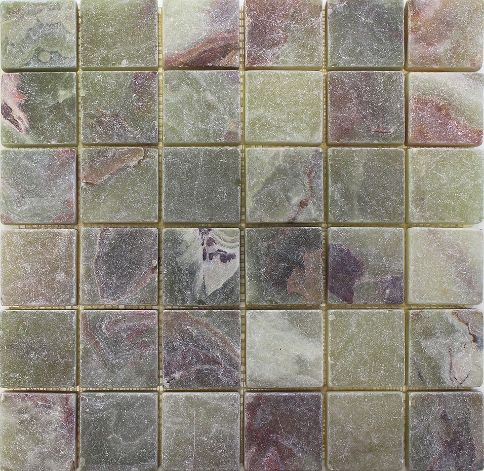 Dark Green Onyx 2x2's perfect to add life to your backsplash