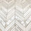 Thumbnail: Beautiful Chevron waterjet pattern created with mother of pearl, thassos marble and glacier white marble
