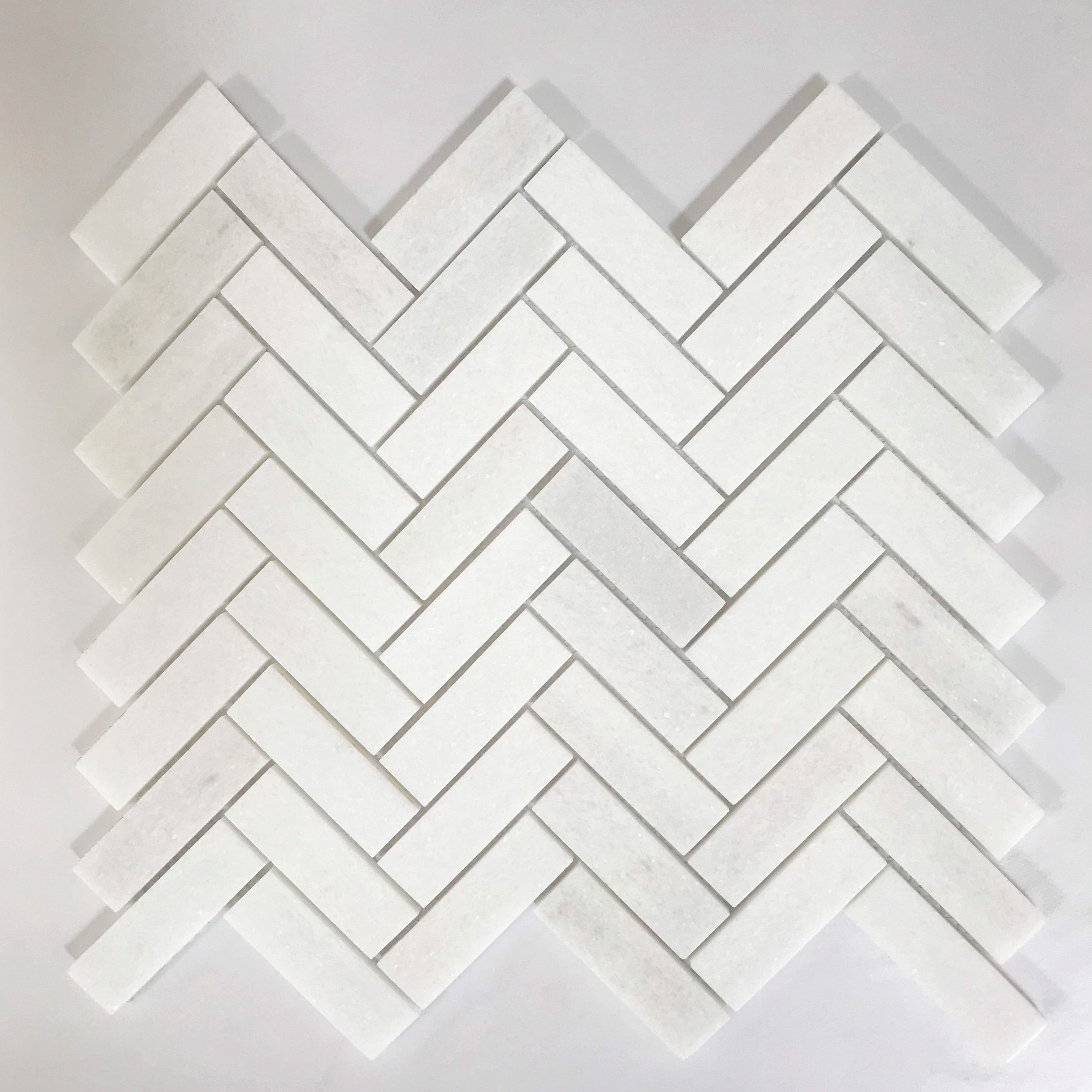 Herringbone Polished Thassos 1X3