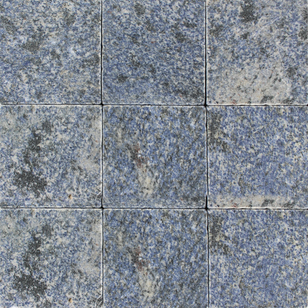 Azul Bahia Blue granite stone tile in 4"x4". A rare blue granite that is suitable for residential & commercial application