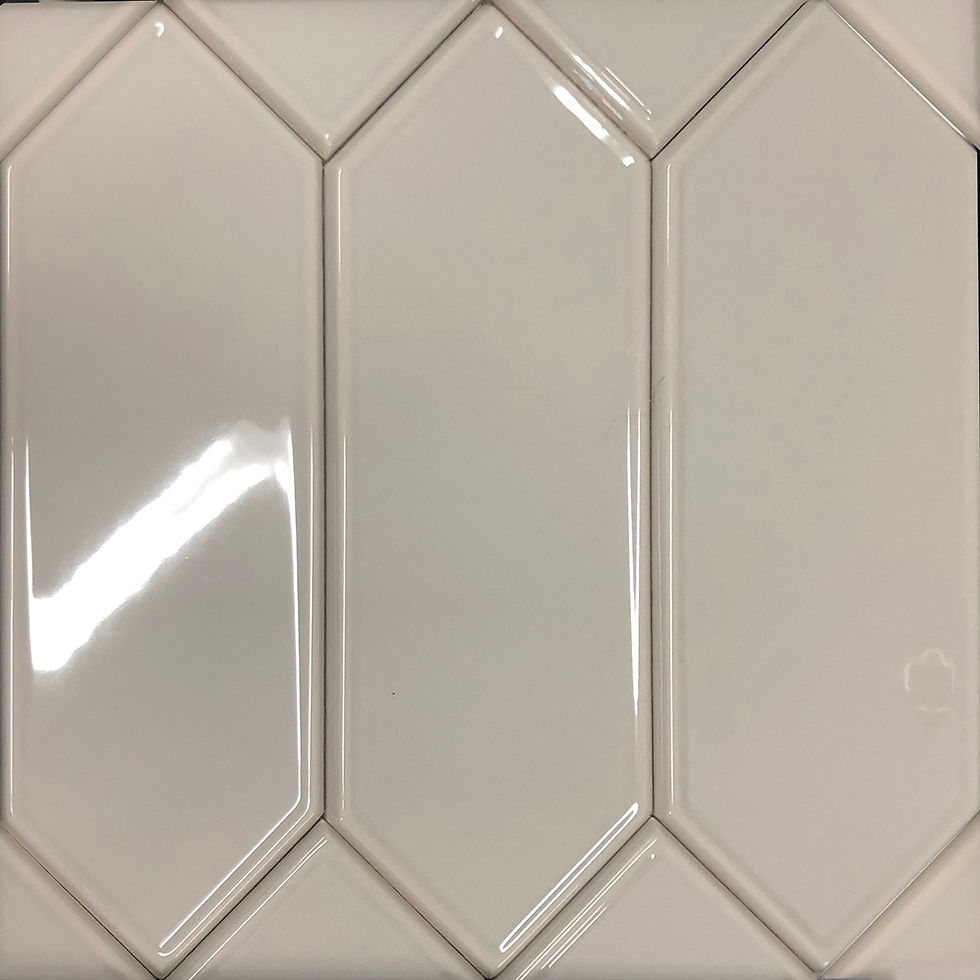 A picket ceramic tile in a gentle taupe colour not sold at Olympia tile or stone tile only at Cercan Tile