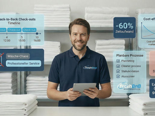 Wäscheservice Ferienwohnung: Selber waschen vs. Mietwäsche im System-Vergleich