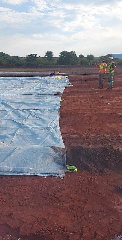 Geotubes laid for filling