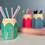 Thumbnail: Teacher Stationery Holder/Pots - Rainbow Surname
