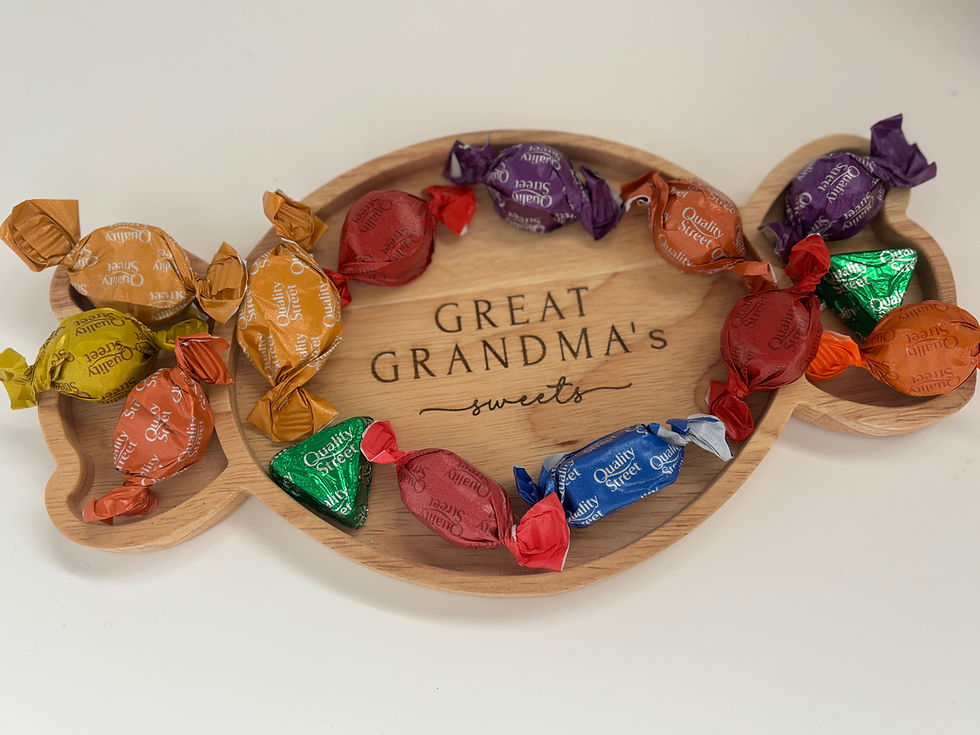 Thumbnail: wooden serving tray sweetie shaped perfect for hosting to share treats and sweets