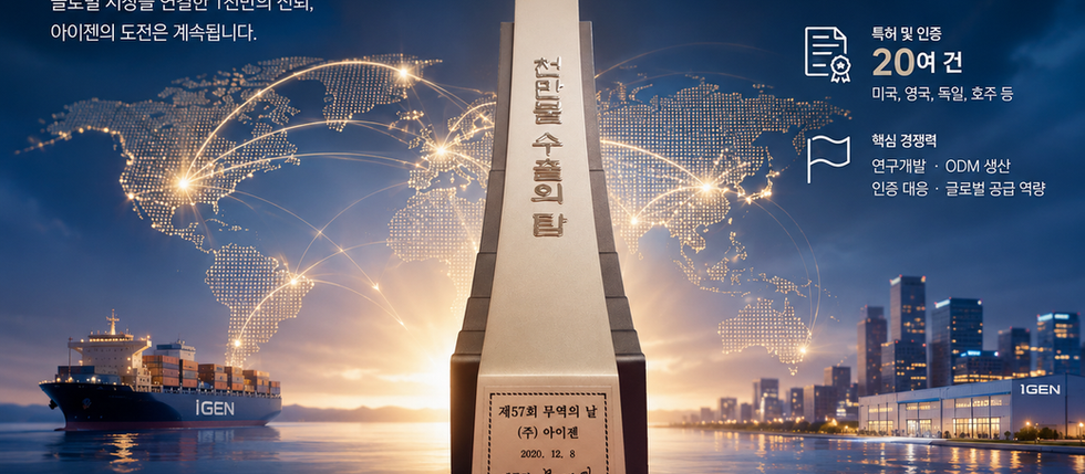 아이젠, 제57회 무역의 날 1천만불 수출의 탑 수상