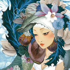 Winter woman fine art print