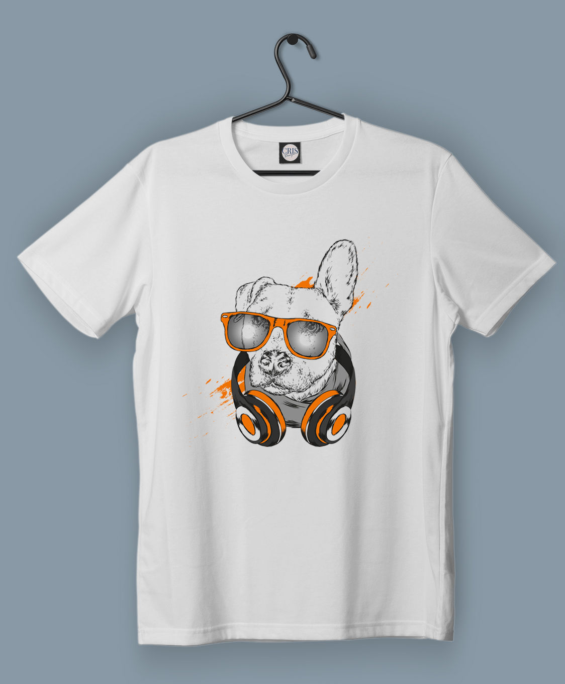 Baskılı Kısa Kollu Unisex Basic_dog-слушалки