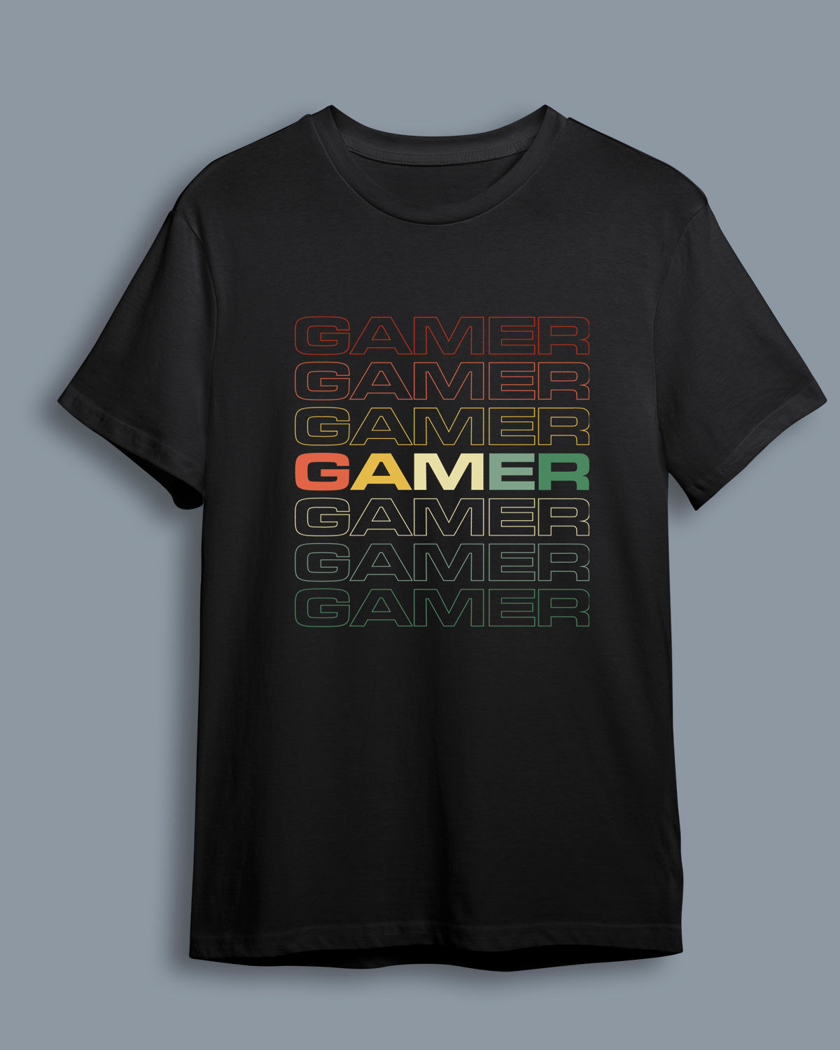 Baskılı Kısa Kollu Unisex Basic_gamer-vintage