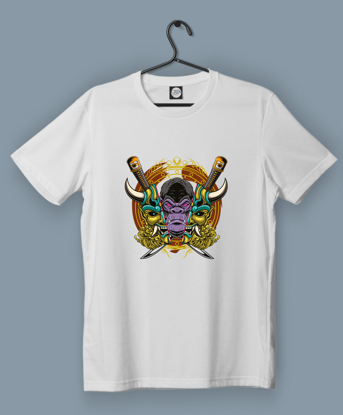 Baskılı Kısa Kollu Unisex Basic_kabuki_07_4