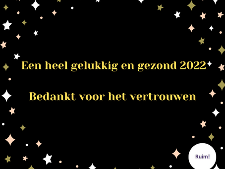 Op naar een opgeruimd 2022, bedankt voor het vertrouwen.