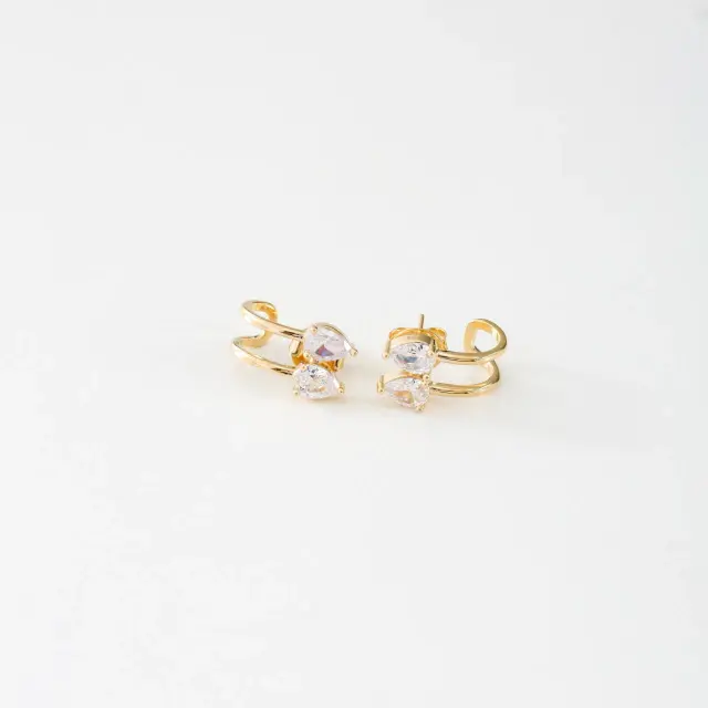 Miniatura: Brinco Ear Cuff Gota Zircônia