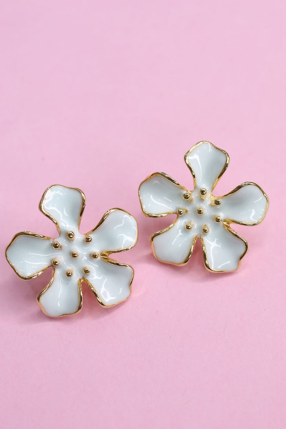 Flor Esmaltada Branco