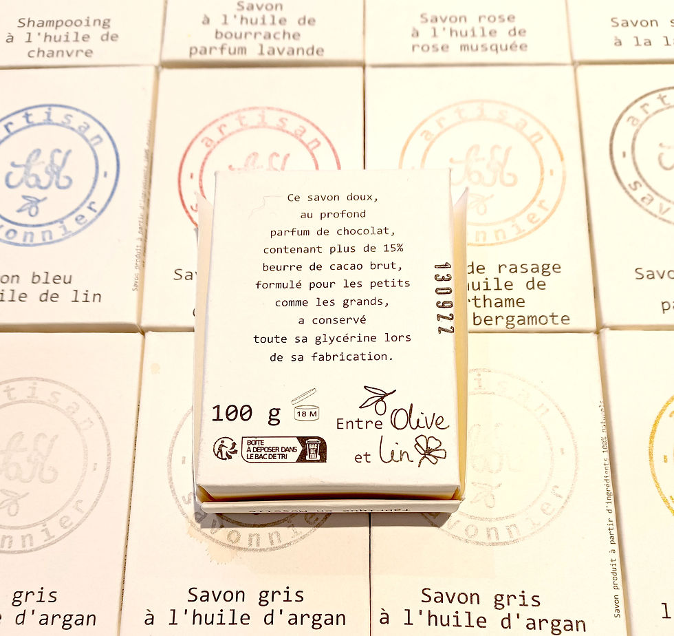 Miniature : Savon au beurre de cacao et cacao