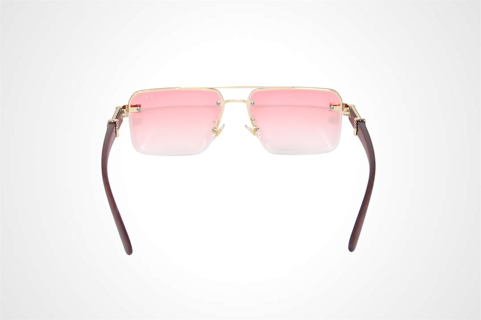 Thumbnail: Pink gradient sunglasses with gold frame