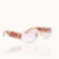 Thumbnail: Pink and brown oval sunglasses