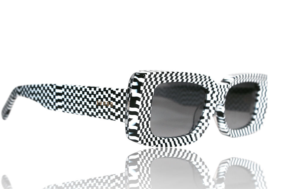 Thumbnail: Black and white geometric sunglasses