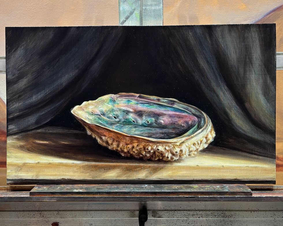 Abalone Shell, 18x10”, oil on panel, 2025