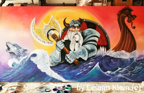Viking Mural for Renaissance Fair