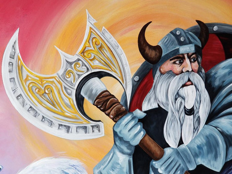 Viking Mural detail