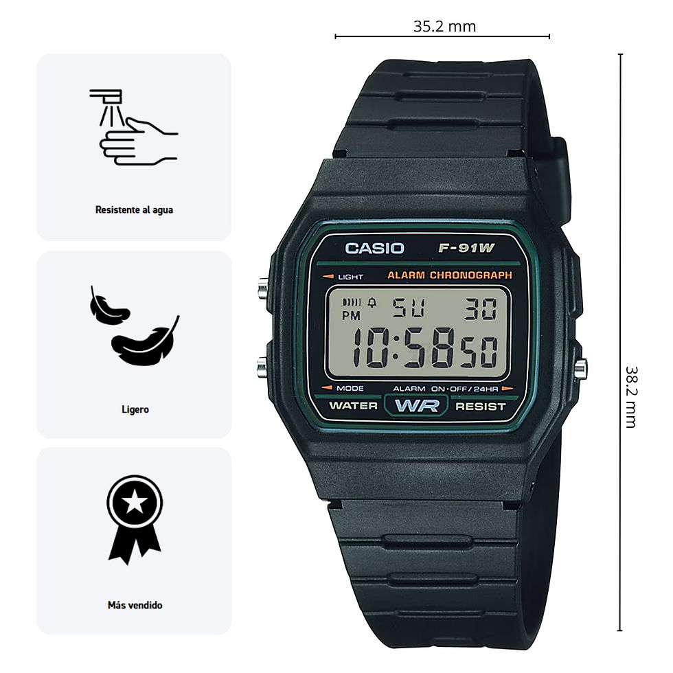 Miniatura: Reloj Casio Unisex F-91W Diseño Casual