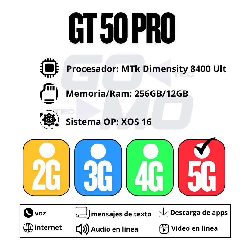 Miniatura: Celular Infinix GT 50 PRO 5G 256GB/12GB