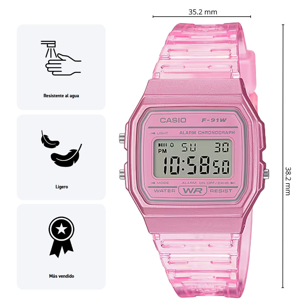 Miniatura: Reloj Casio Unisex F-91WS Diseño Casual