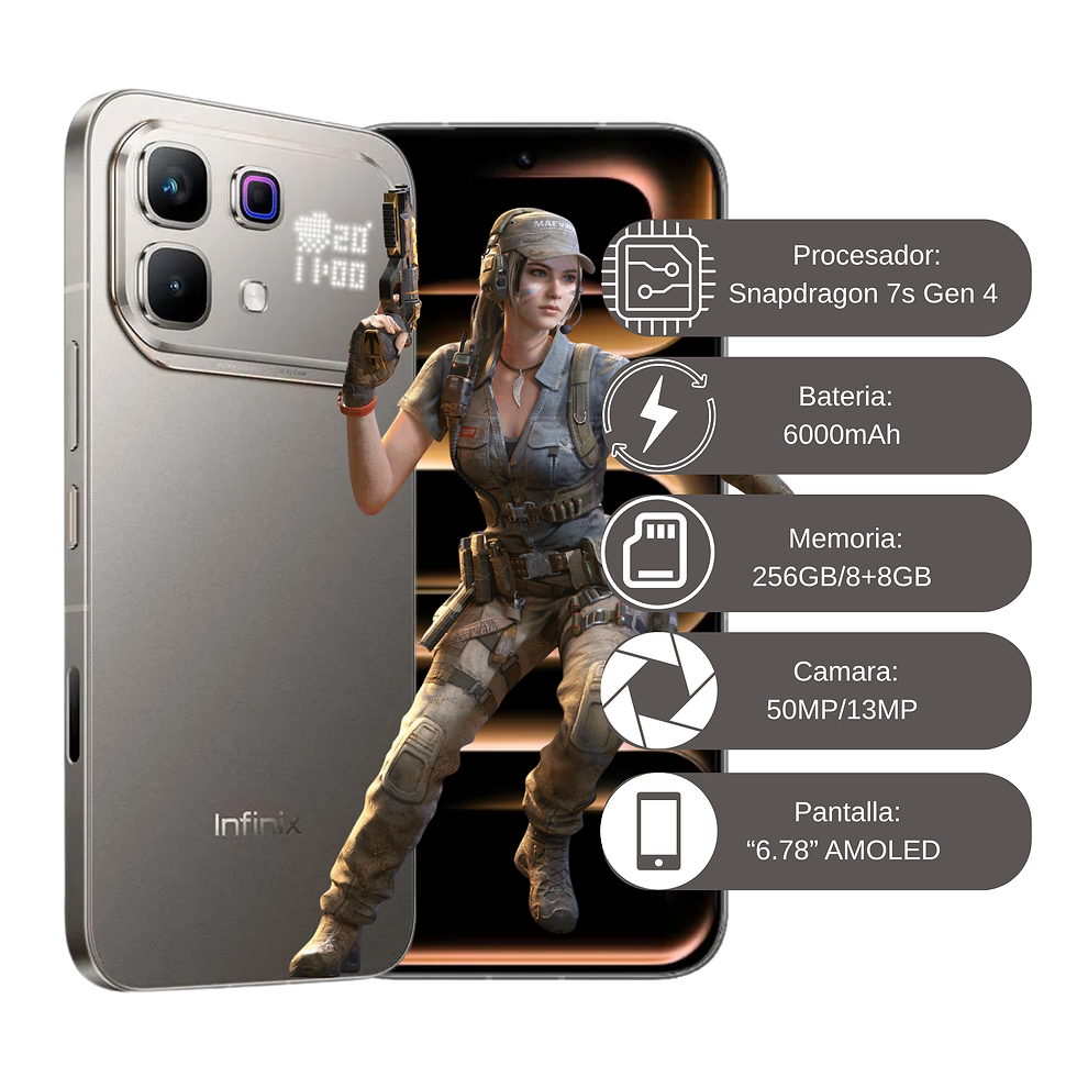 Miniatura: Infinix Note 60 Pro 5G 8+8/256 GB Snapdragon 7s Gen 4 Dual Sim 6000mah 90w Carga