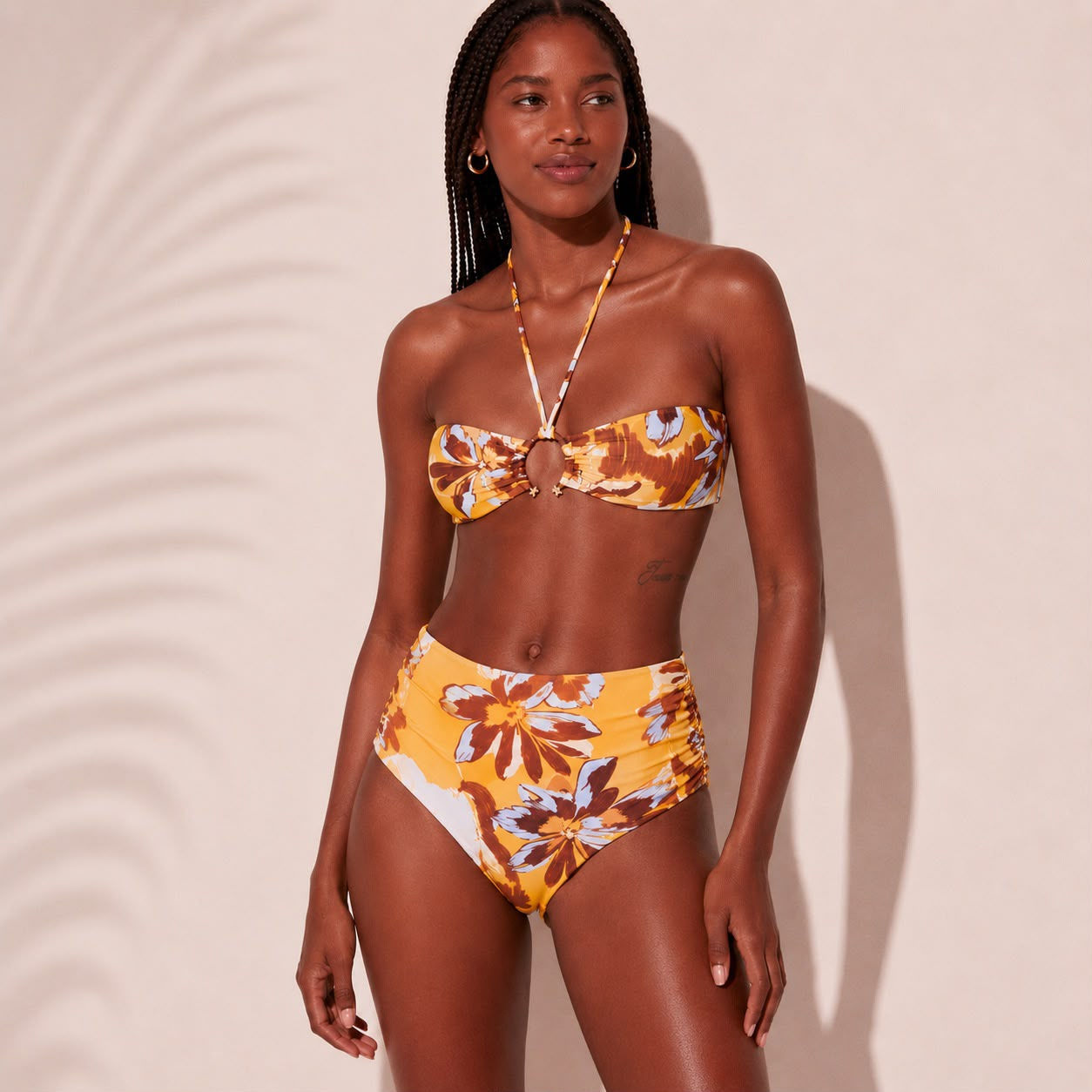 Biquíni top faixa floral Neon Água de Coco
