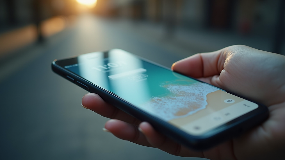 Close-up view of a smartphone displaying a stock screening app interface