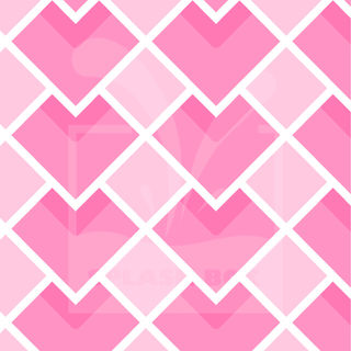 Scale Tiles seamless pattern design featuring overlapping square tiles in a lighter and darker pink tints, outlined in white.